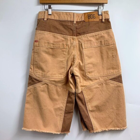 Urban Outfitters BDG Skater Girl Denim in Seamed Sand Jean Shorts SIze 24 - Picture 2 of 15